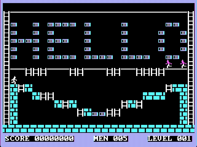 Championship Lode Runner - DOS game screenshot (1984) by Broderbund